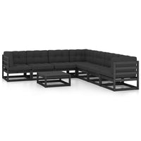 vidaXL 8 pcs conjunto lounge de jardim pinho maciço