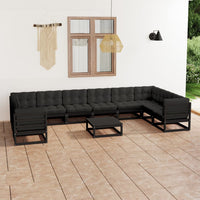 vidaXL 11 pcs conjunto lounge de jardim pinho maciço
