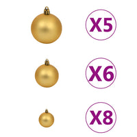 vidaXL Árvore Natal artificial LEDs/bolas 150cm abeto caucasiano verde