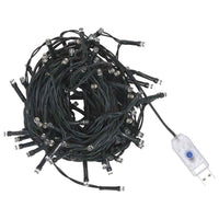 vidaXL Árvore Natal artificial pré-iluminada c/flocos neve 210cm verde