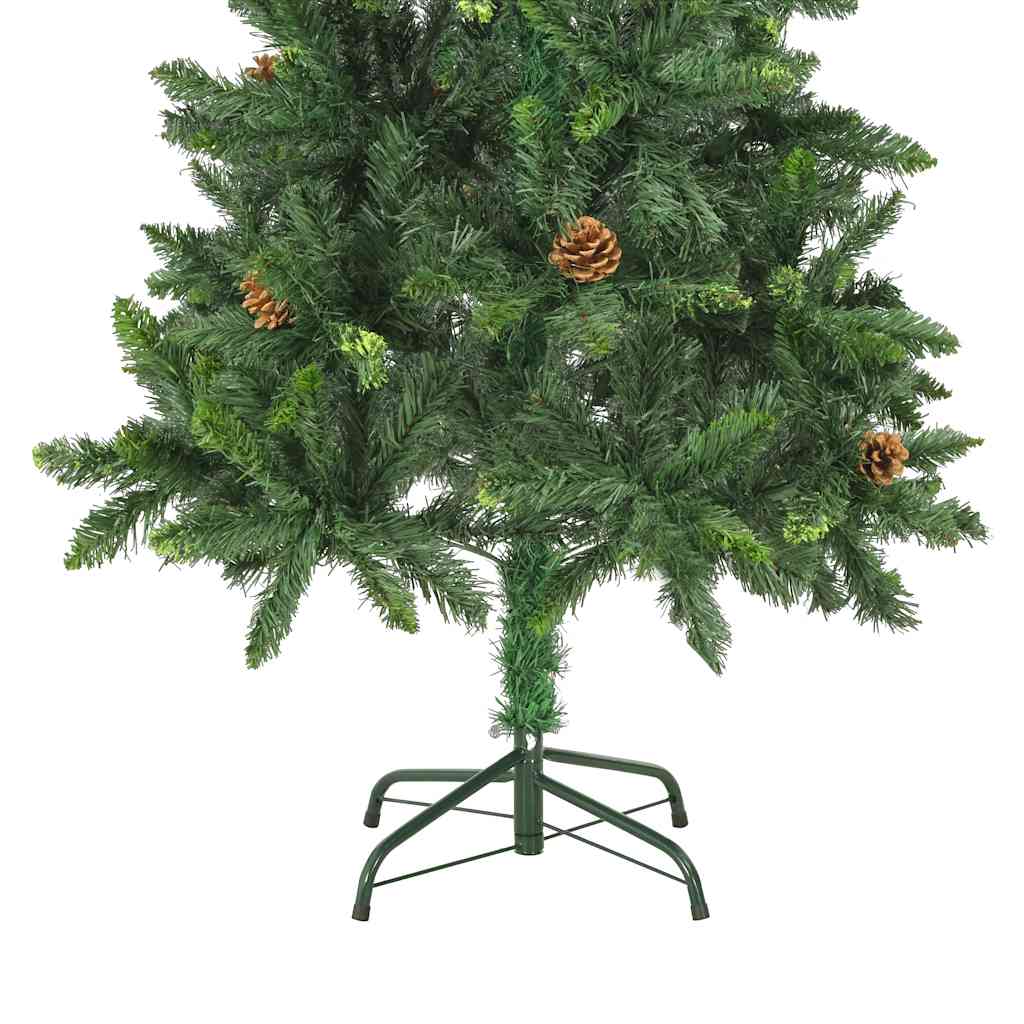 vidaXL Árvore Natal artificial pré-iluminada c/ bolas 180 cm verde