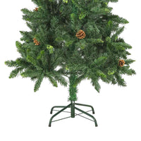 vidaXL Árvore Natal artificial pré-iluminada c/ bolas 180 cm verde