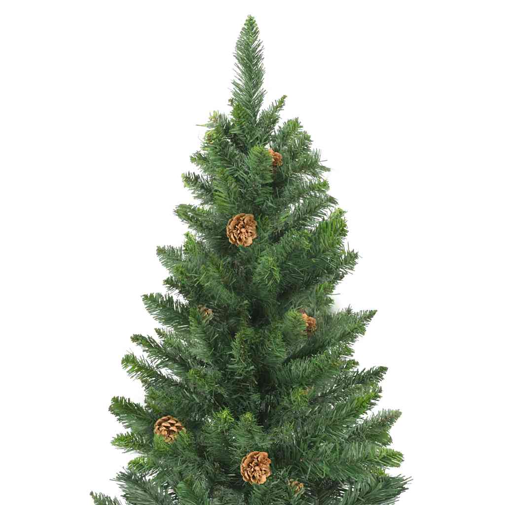 vidaXL Árvore Natal artificial pré-iluminada c/ bolas 180 cm verde