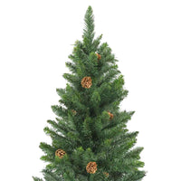 vidaXL Árvore Natal artificial pré-iluminada c/ bolas 180 cm verde