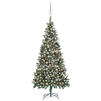 vidaXL Árvore Natal artificial pré-iluminada c/ bolas 180 cm verde