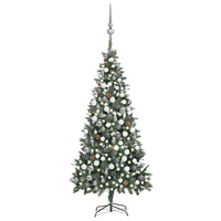 vidaXL Árvore Natal artificial pré-iluminada c/ bolas 180 cm verde