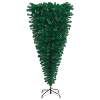 vidaXL Árvore de Natal artificial invertida com luzes LED/bolas 180 cm