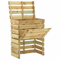 vidaXL Caixa de compostagem ripada 2 pcs 80x50x100cm pinho impregnado