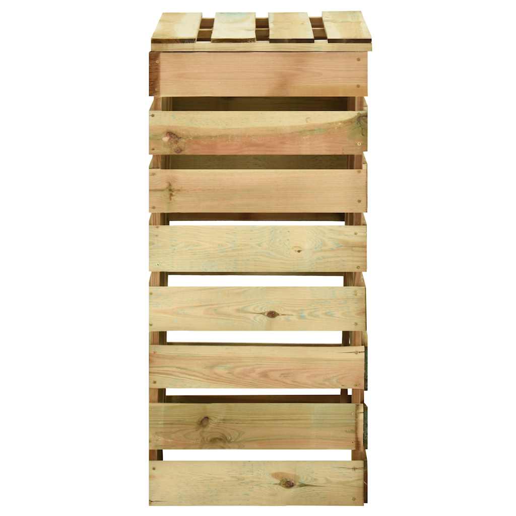 vidaXL Caixa de compostagem ripada 2 pcs 80x50x100cm pinho impregnado