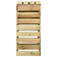 vidaXL Caixa de compostagem ripada 2 pcs 80x50x100cm pinho impregnado