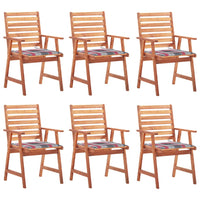 vidaXL Cadeiras de jantar p/ jardim 2 pcs c/ almofadões acácia maciça