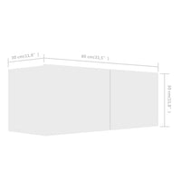 vidaXL 8 pcs conjunto de móveis de TV contraplacado branco