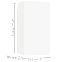 vidaXL 8 pcs conjunto de móveis de TV derivados de madeira branco