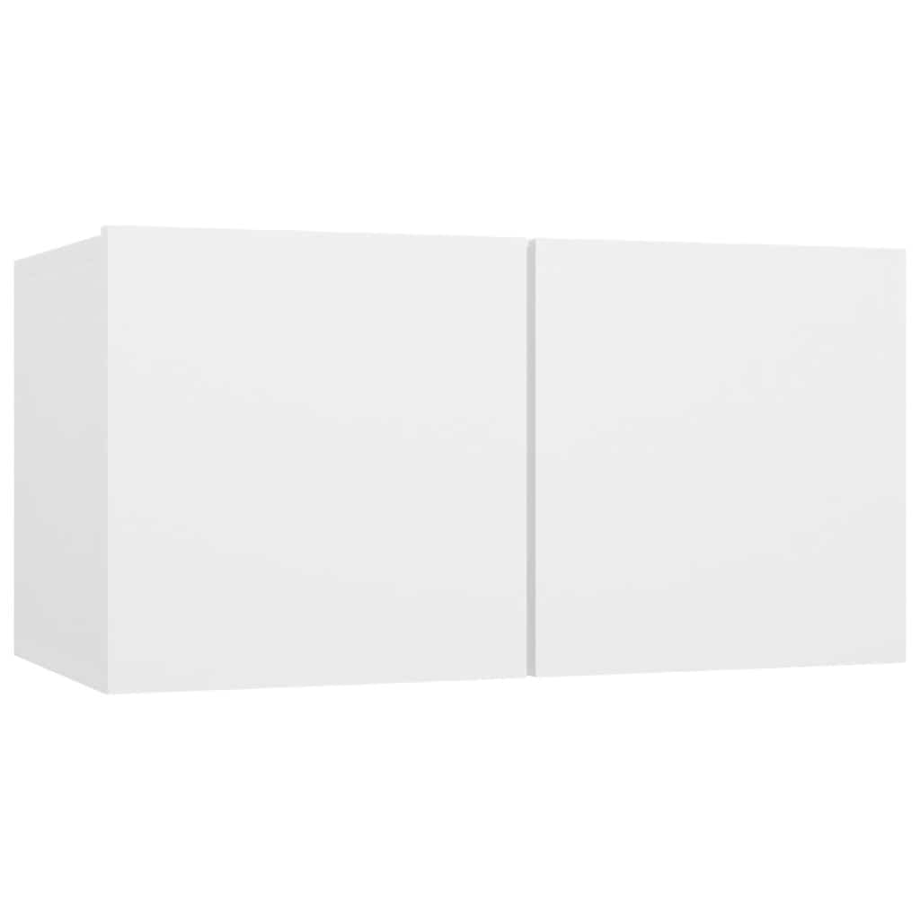 vidaXL 8 pcs conjunto de móveis de TV derivados de madeira branco