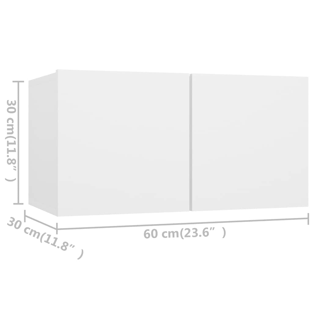 vidaXL 6 pcs conjunto de móveis de TV derivados de madeira branco