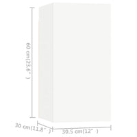 vidaXL 6 pcs conjunto de móveis de TV derivados de madeira branco