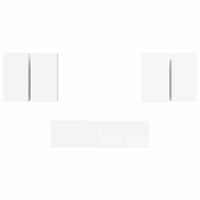 vidaXL 6 pcs conjunto de móveis de TV derivados de madeira branco