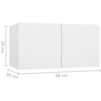 vidaXL 6 pcs conjunto de móveis de TV derivados de madeira branco