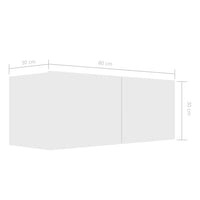 vidaXL 8 pcs conjunto de móveis de TV derivados de madeira branco