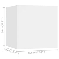 vidaXL 6 pcs conjunto de móveis de TV contraplacado branco