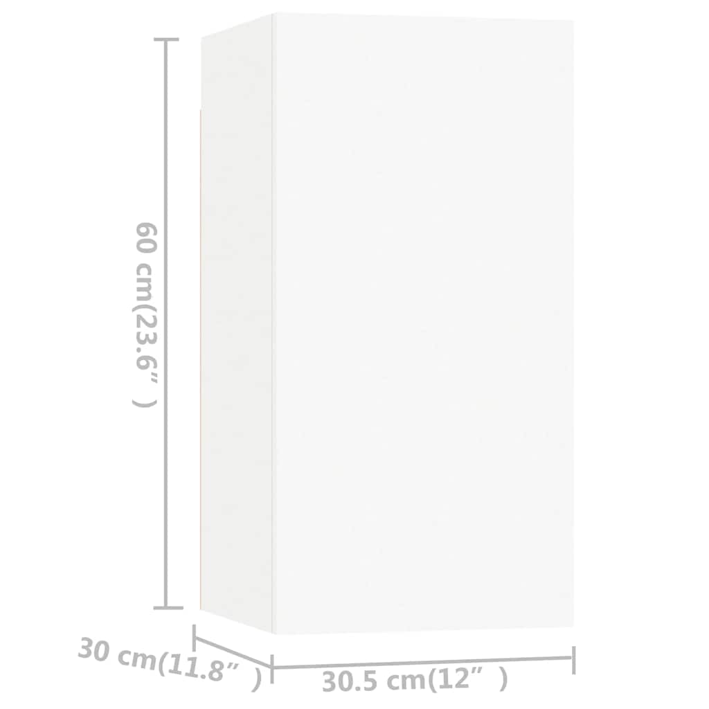 vidaXL 7 pcs conjunto de móveis de TV derivados de madeira branco