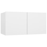 vidaXL 4 pcs conjunto de móveis de TV derivados de madeira branco