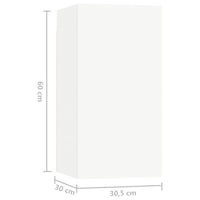 vidaXL 10 pcs conjunto de móveis de TV derivados de madeira branco