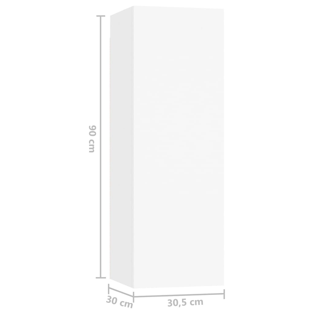 vidaXL 10 pcs conjunto de móveis de TV derivados de madeira branco