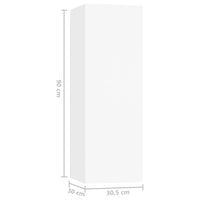 vidaXL 10 pcs conjunto de móveis de TV derivados de madeira branco
