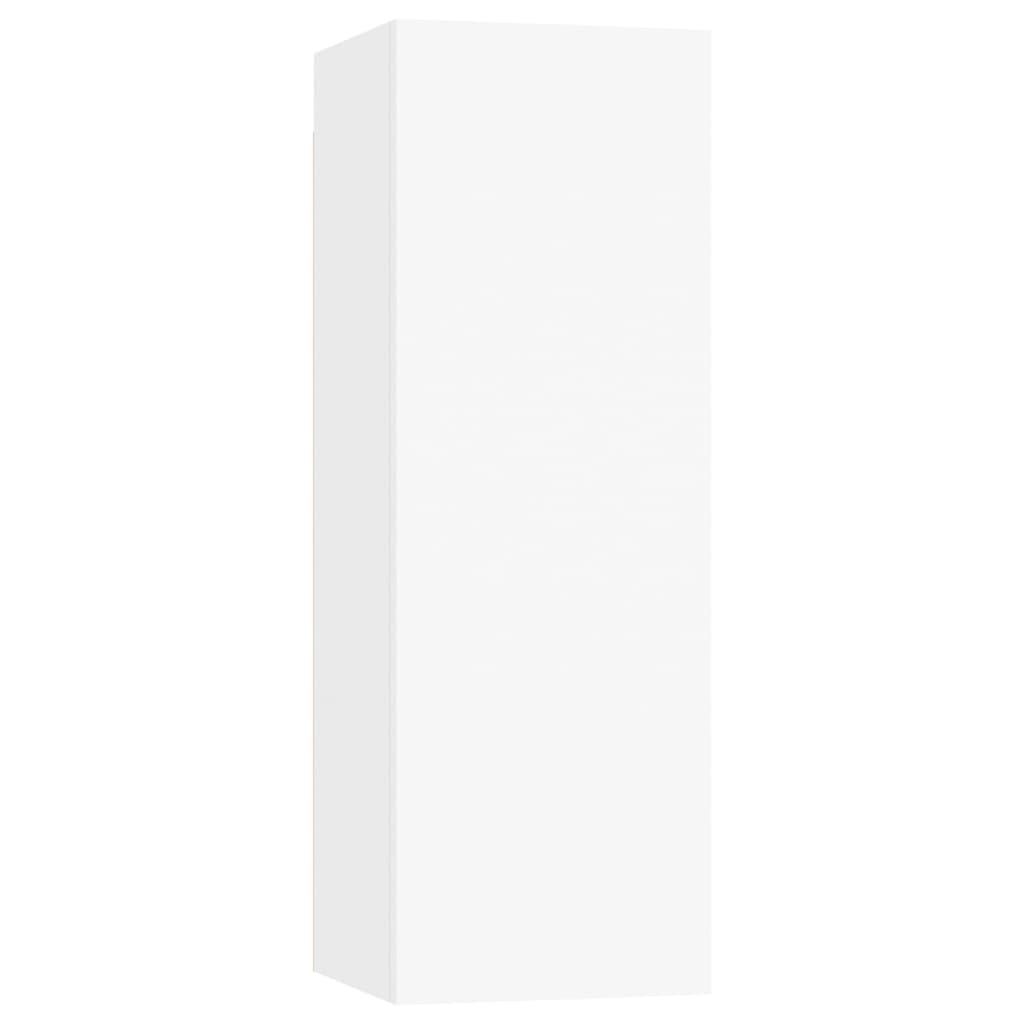 vidaXL 10 pcs conjunto de móveis de TV derivados de madeira branco