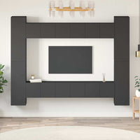 vidaXL 8 pcs conjunto de móveis de TV contraplacado branco