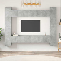 vidaXL 8 pcs conjunto de móveis de TV contraplacado branco