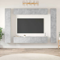 vidaXL 10 pcs conjunto de móveis de TV derivados de madeira branco