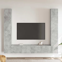vidaXL 6 pcs conjunto de móveis de TV derivados de madeira branco