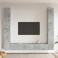 vidaXL 6 pcs conjunto de móveis de TV derivados de madeira branco