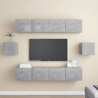 vidaXL 6 pcs conjunto de móveis de TV derivados de madeira branco