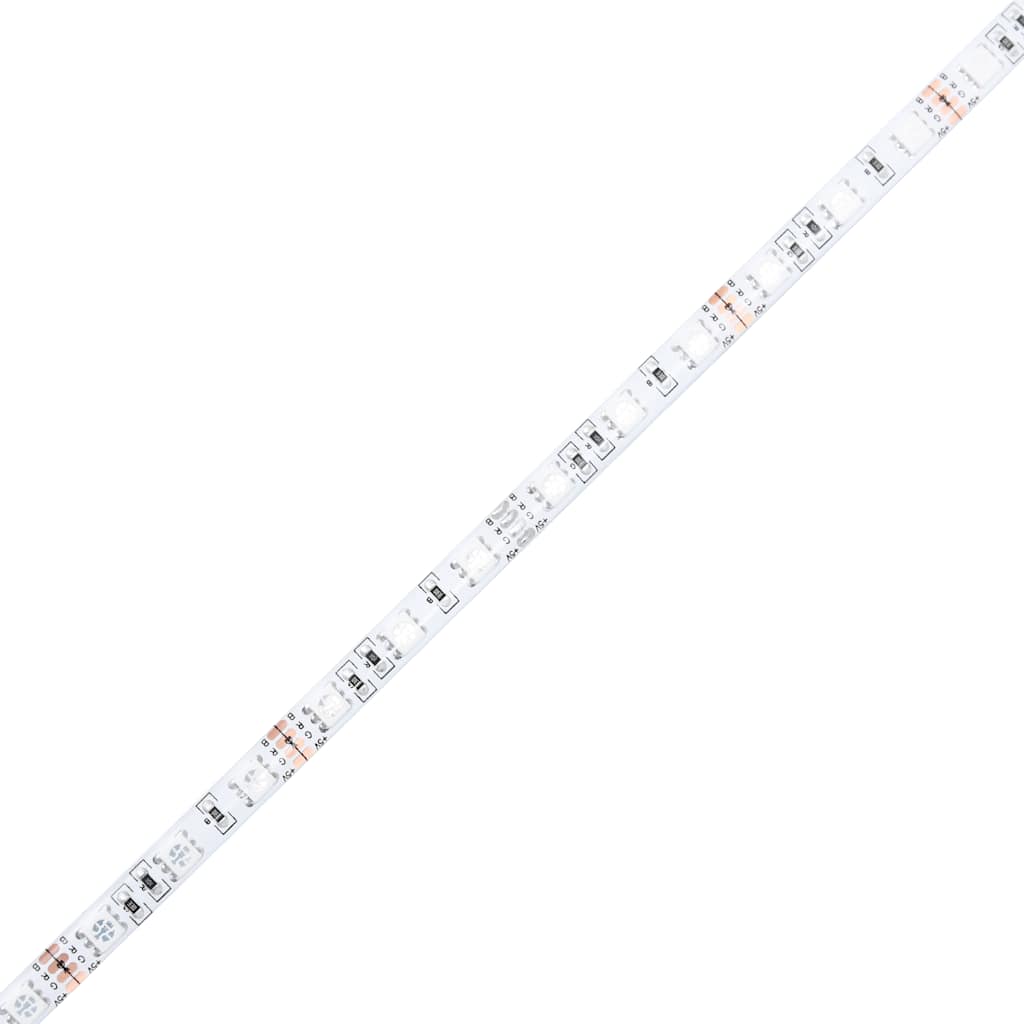 vidaXL Móvel de TV com luzes LED 200x35x40 cm branco