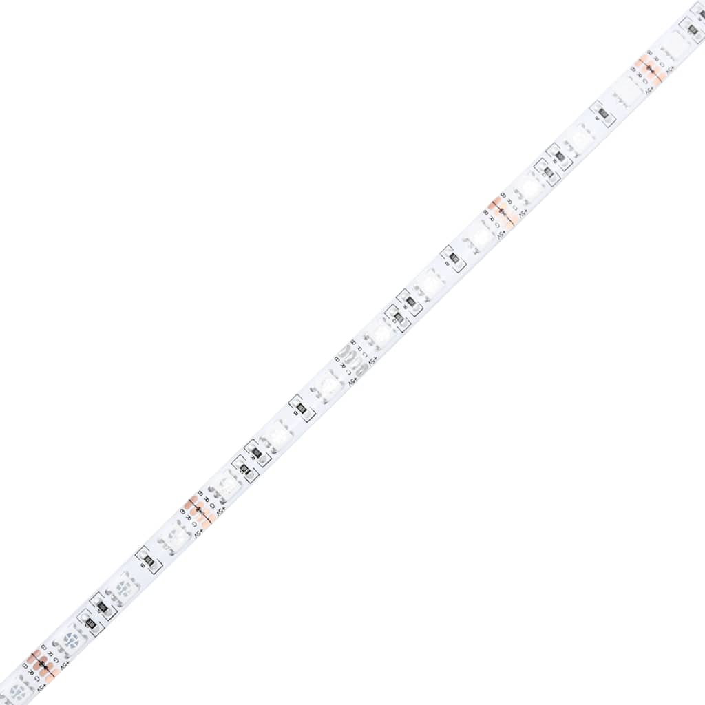 vidaXL Móvel de TV com luzes LED 300x35x40 cm branco