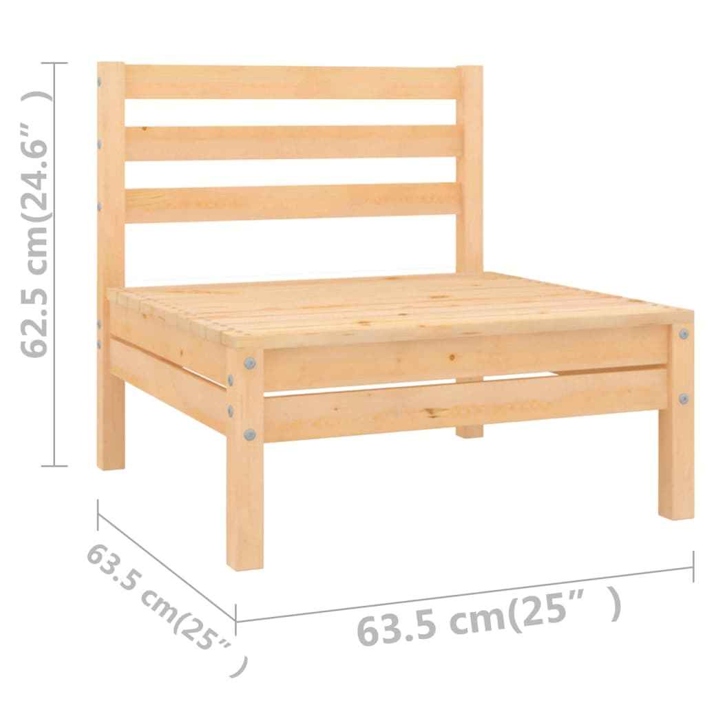 vidaXL 4 pcs conjunto lounge de jardim pinho maciço