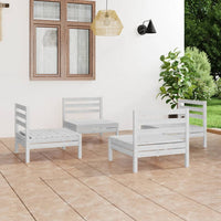 vidaXL 4 pcs conjunto lounge de jardim pinho maciço