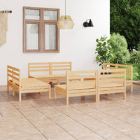 vidaXL 8 pcs conjunto lounge de jardim pinho maciço