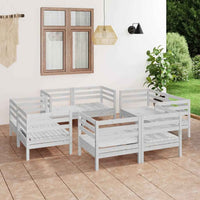 vidaXL 8 pcs conjunto lounge de jardim pinho maciço