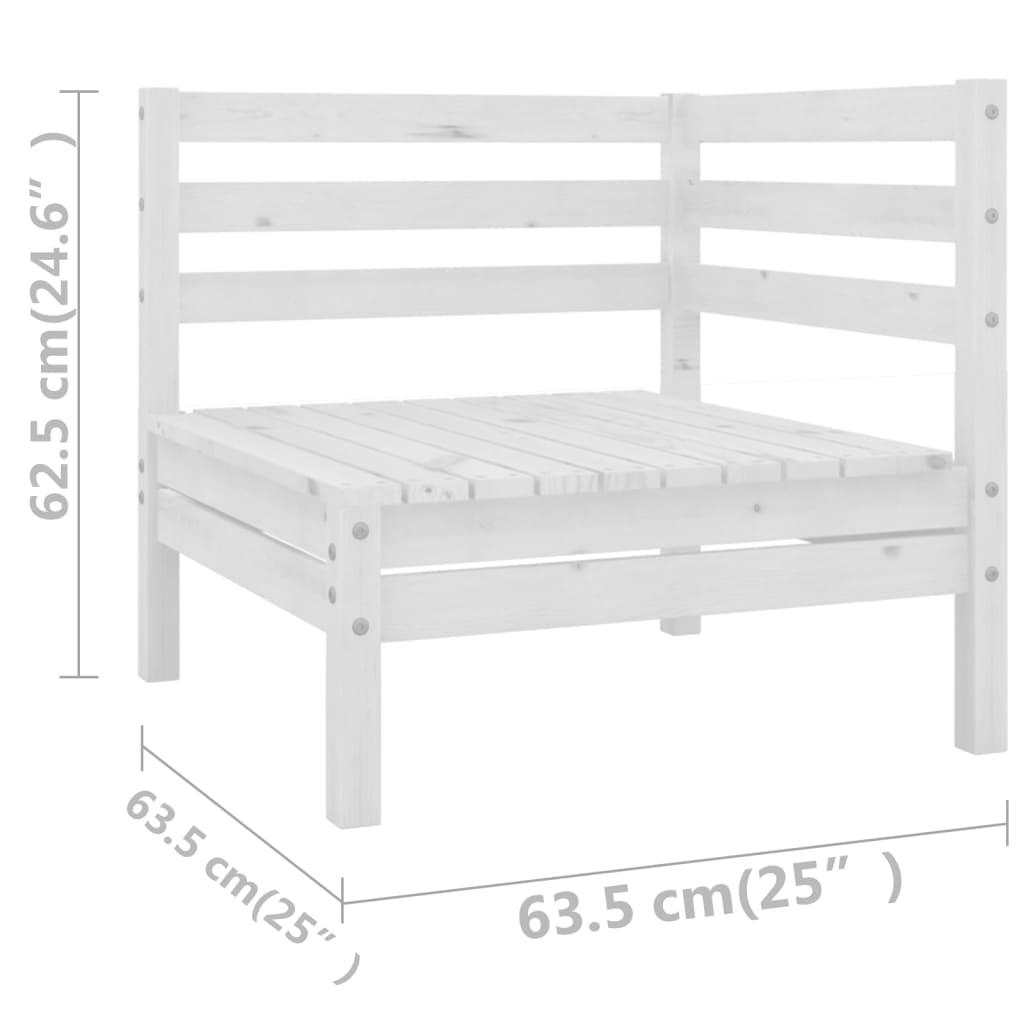 vidaXL 8 pcs conjunto lounge de jardim pinho maciço