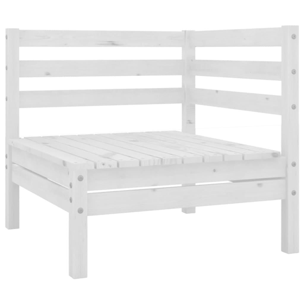 vidaXL 9 pcs conjunto lounge de jardim pinho maciço branco