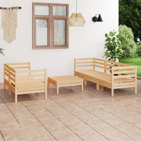 vidaXL 6 pcs conjunto lounge de jardim pinho maciço