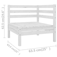 vidaXL 9 pcs conjunto lounge de jardim pinho maciço branco