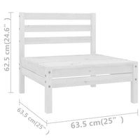 vidaXL 9 pcs conjunto lounge de jardim pinho maciço branco