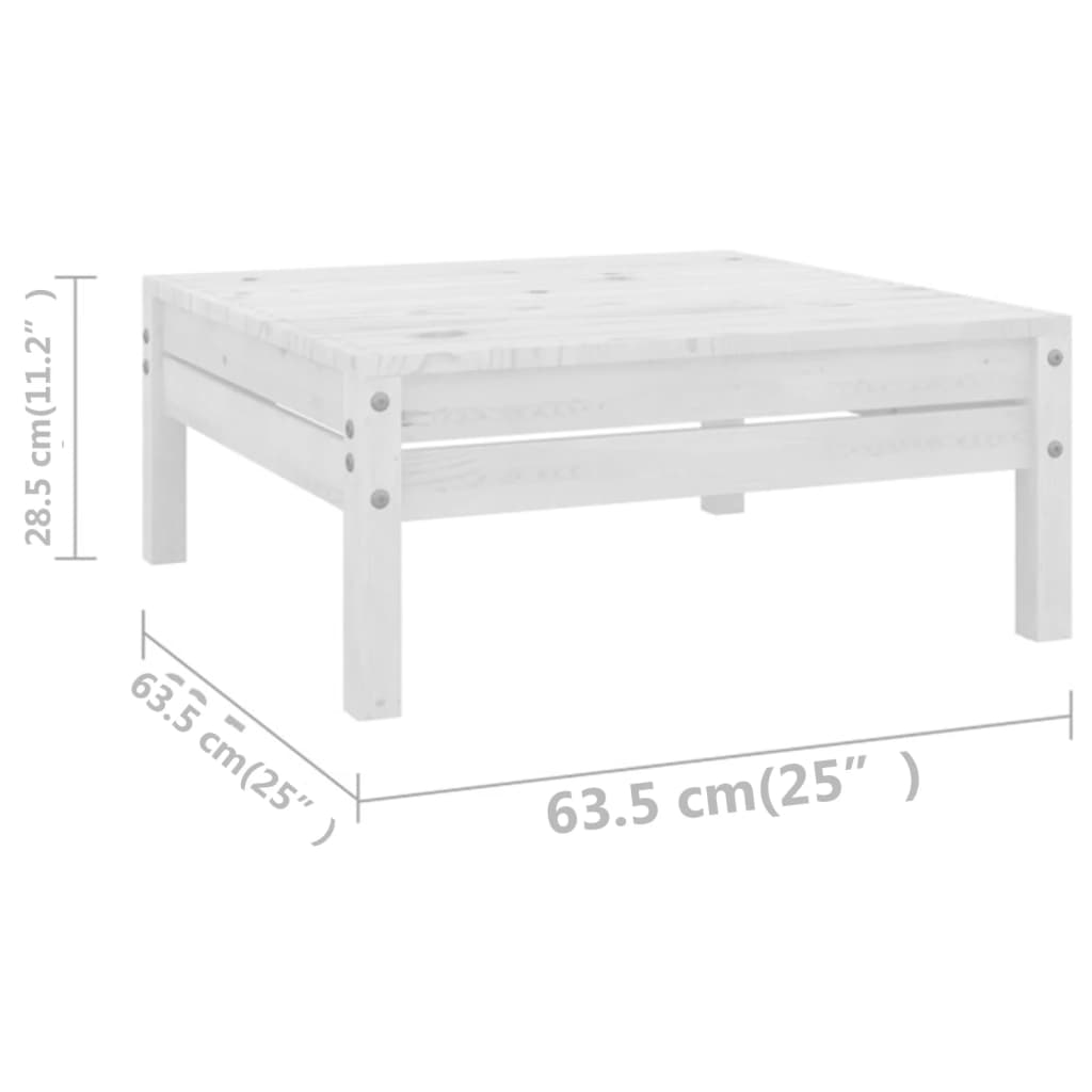 vidaXL 9 pcs conjunto lounge de jardim pinho maciço branco