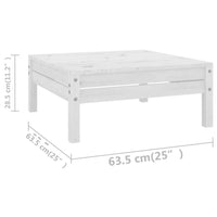vidaXL 9 pcs conjunto lounge de jardim pinho maciço branco