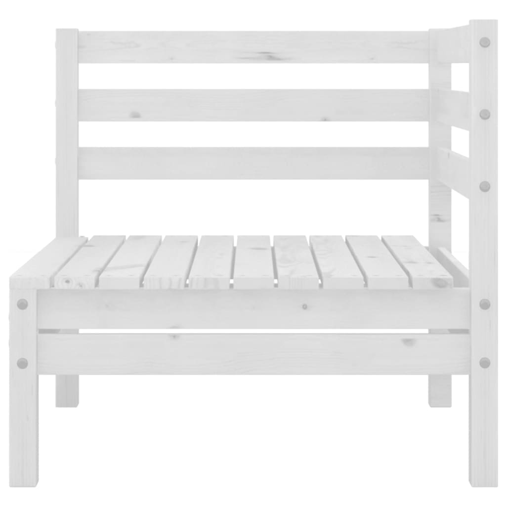 vidaXL 9 pcs conjunto lounge de jardim pinho maciço branco